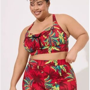 Torrid Red Tropical Print Bikini
